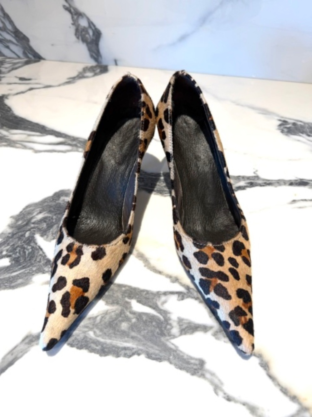 Leopard Print Pointed Toe Pumps